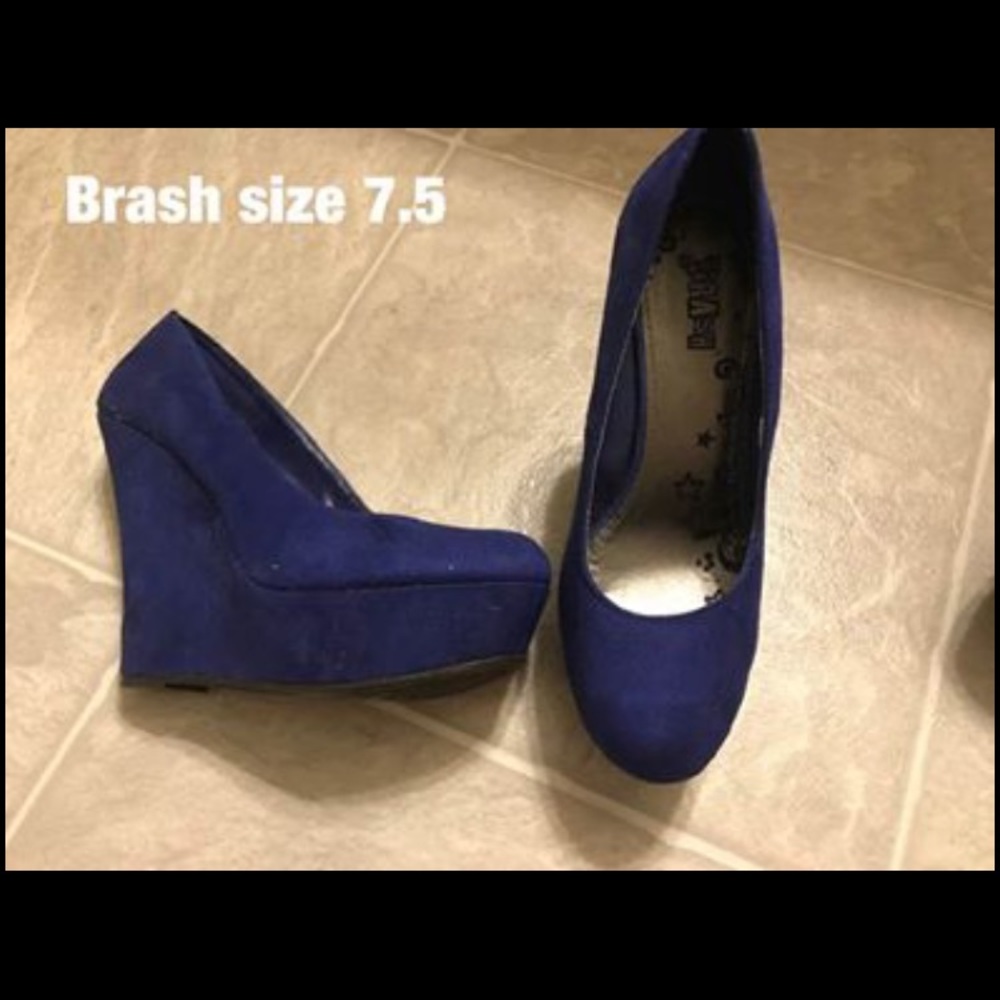 Brash Heels velvet deep blue